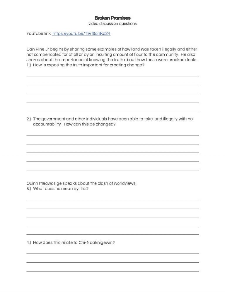 Preview of Broken Promises discussion questions
