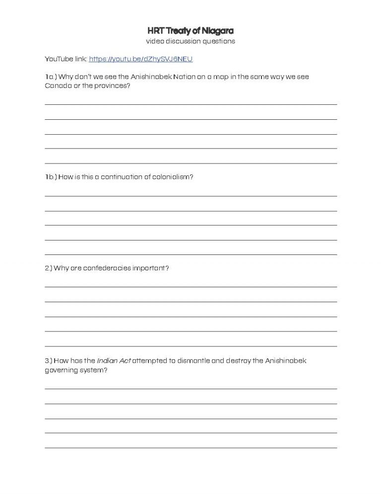 Preview of Treaty of Niagara discussion questions